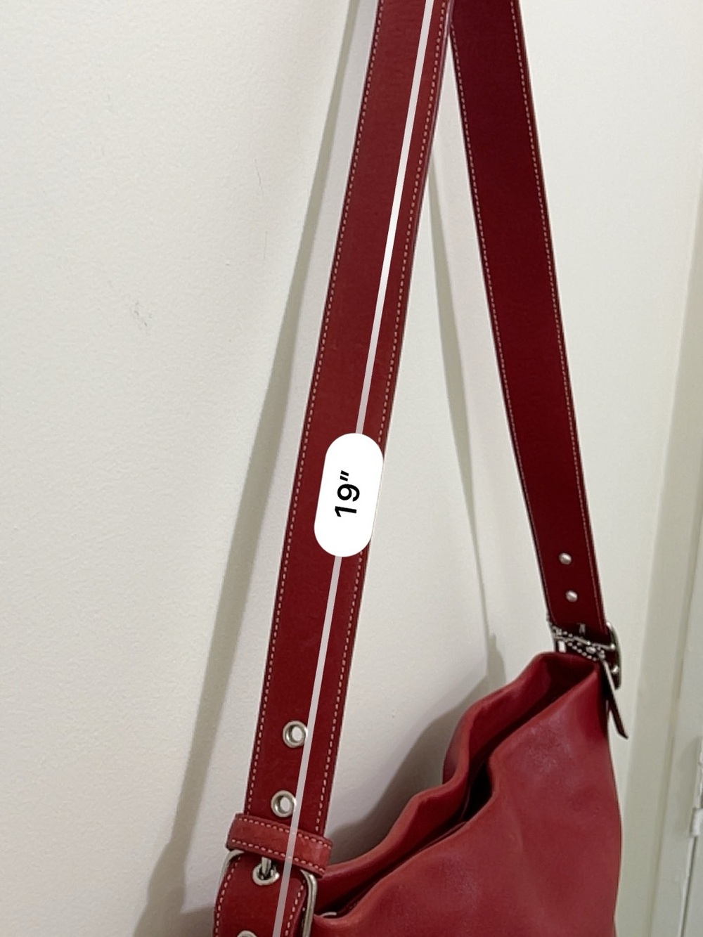 Coach Red Leather Shoulder Bag - Picture 13 of 13